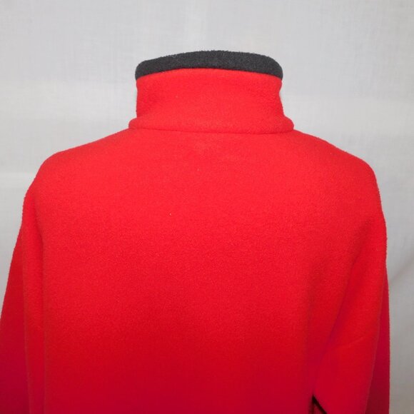 VTG Suttles & Seawinds Womes M - L Red Black Maple Leaf Fleece Jacket Canada - Picture 8 of 10